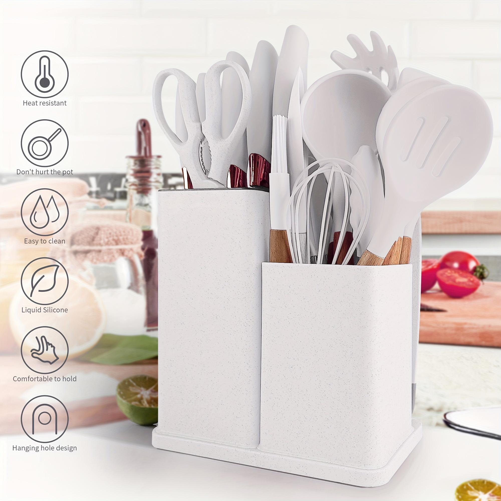 BIGTHREE 19-Piece Silicone Kitchen Utensil Set (Select Your Fvt Color)