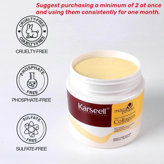 2x Karseell Collagen Hair Mask Cream  500ml – Original | كريم شعر كارسيل