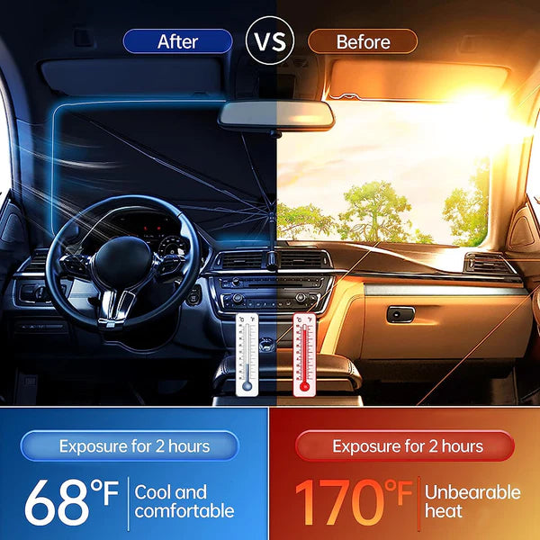 Lamicall Car Windshield Sunshade For All Vehicles Pack of 2